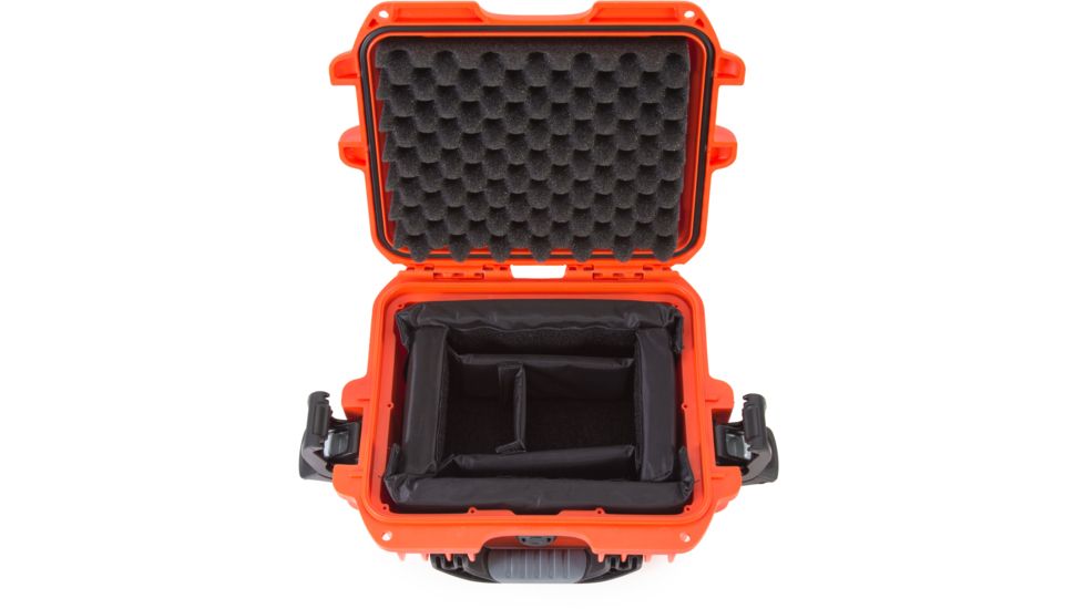 Nanuk 905 Water/Crush Proof Case w/Padded Divider - Orange, 905S-020OR-0A0