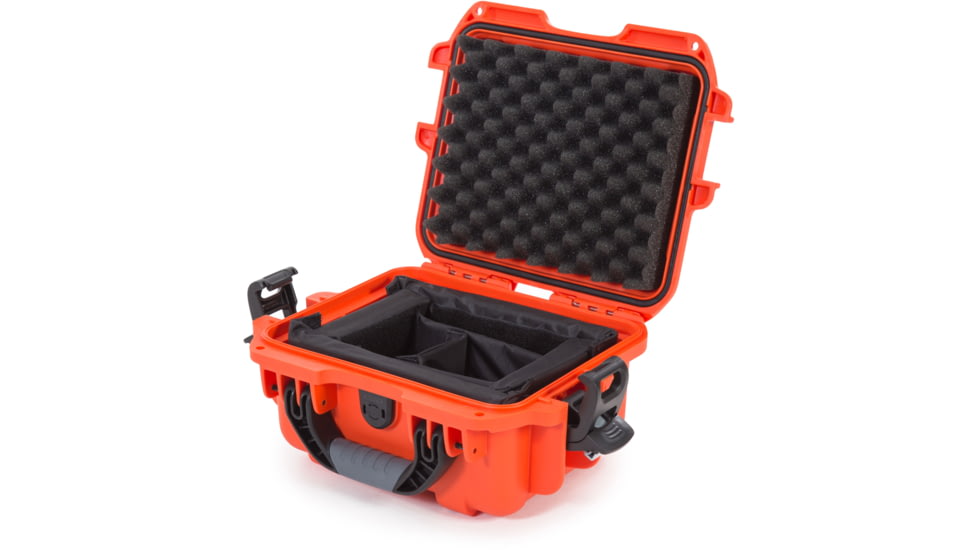 Nanuk 905 Water/Crush Proof Case w/Padded Divider - Orange, 905S-020OR-0A0
