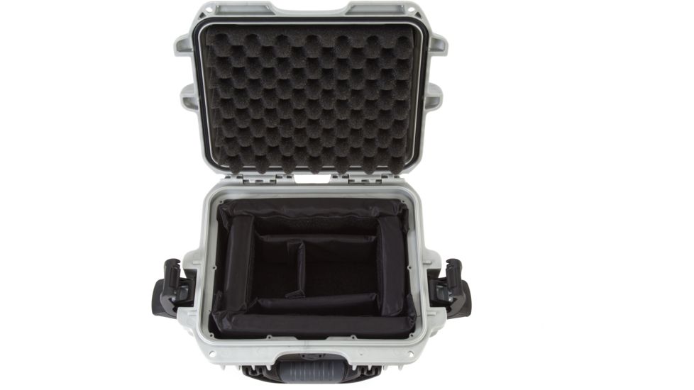 Nanuk 905 Water/Crush Proof Case w/Padded Divider - Silver, 905S-020SV-0A0