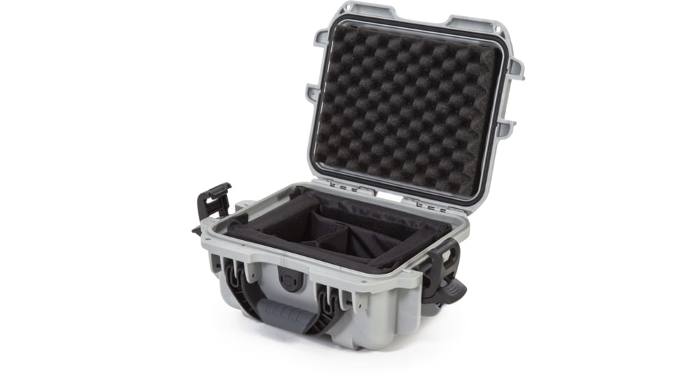 Nanuk 905 Water/Crush Proof Case w/Padded Divider - Silver, 905S-020SV-0A0