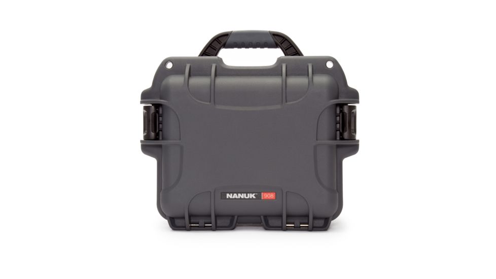 Nanuk 908 Case with Padded Divider, Graphite, Small, 908S-020GP-0A0