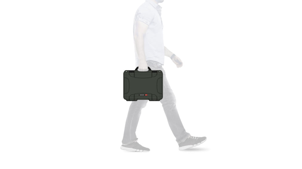 Nanuk 910 Protective Hard Case, 14.3in, Waterproof, Olive, 910S-000OL-0A0