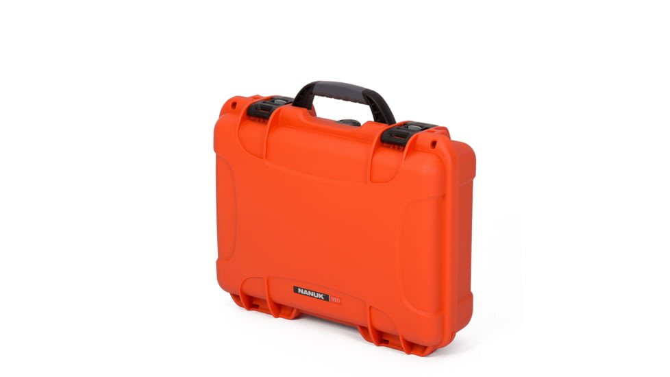 Nanuk 910 Protective Hard Case, 14.3in, Waterproof, Orange, 910S-000OR-0A0