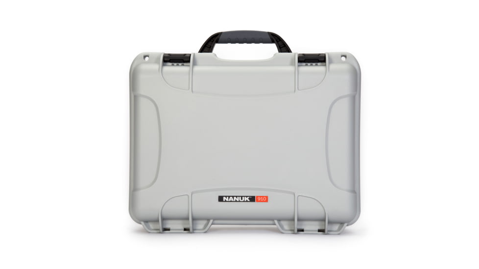 Nanuk 910 Protective Hard Case, 14.3in, Waterproof, Silver, 910S-000SV-0A0