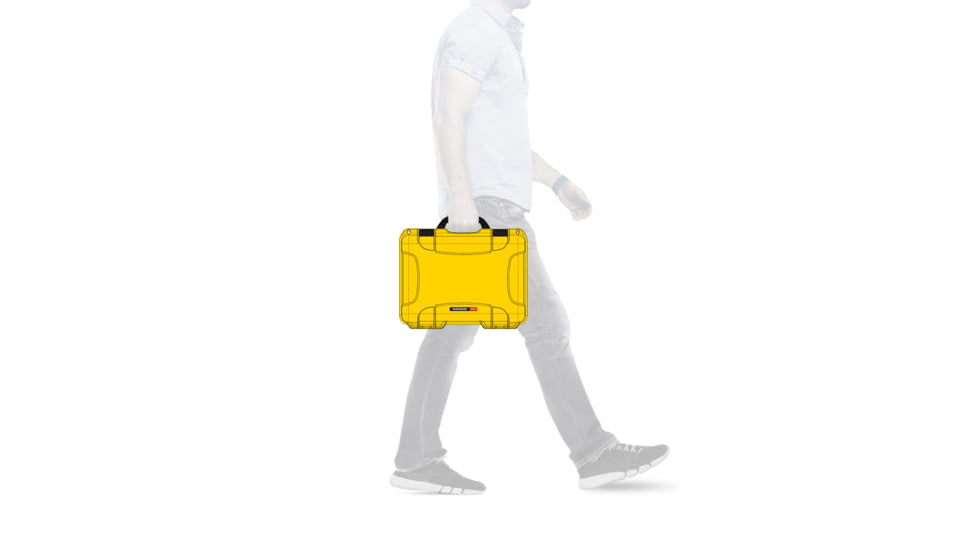 Nanuk 910 Protective Hard Case, 14.3in, Waterproof, Yellow, 910S-000YL-0A0