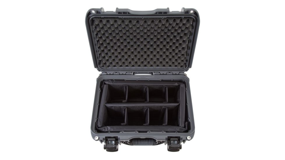 Nanuk 918 Hard Case w/ Padded Divider, Graphite, 918S-020GP-0A0