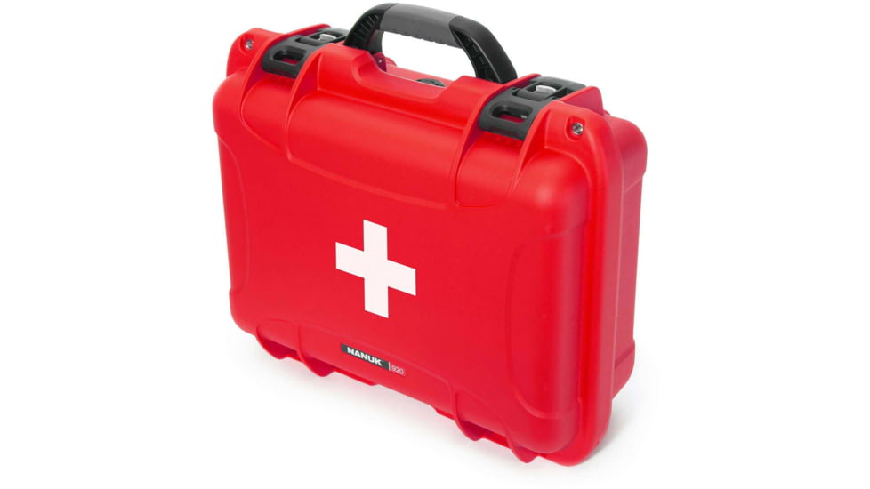 Nanuk 920 Case Empty with First Aid Logo, Red, 920S-000RD-PA0-FSA01