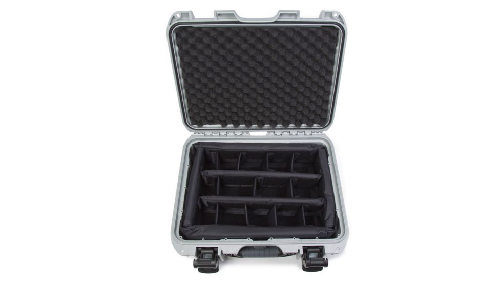Nanuk 920 Water/Crush Proof Case w/Padded Divider - Silver, 920S-020SV-0A0