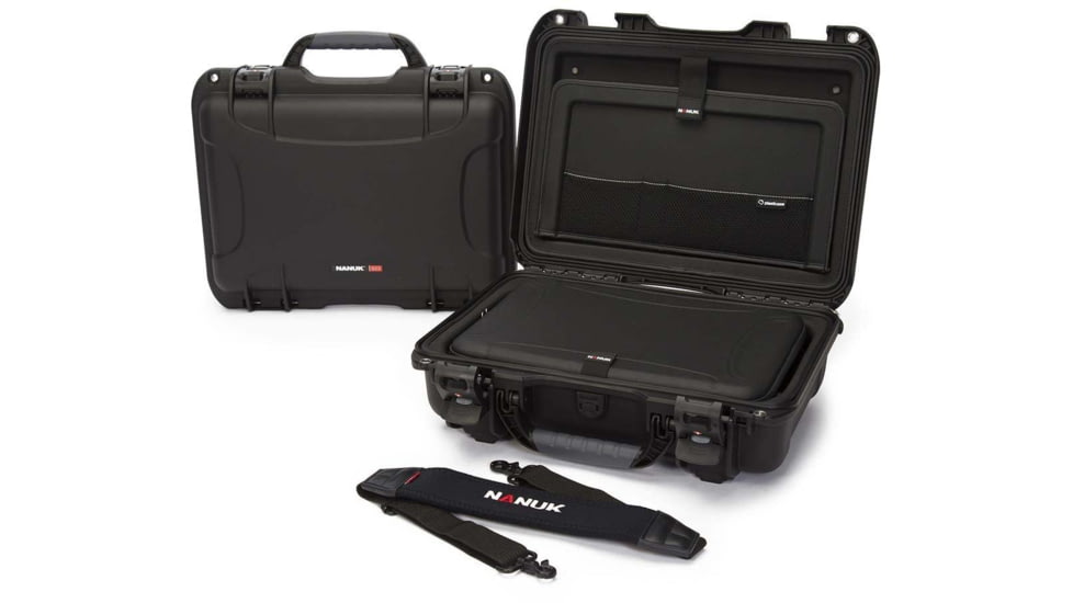 Nanuk 923 Case with Laptop Kit, Strap, TSA Latches, Black, 923-LK01