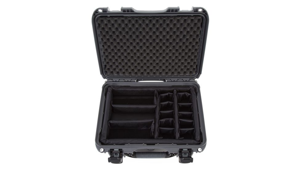 Nanuk 923 Hard Case w/ Padded Divider, Graphite, 923S-021GP-0A0