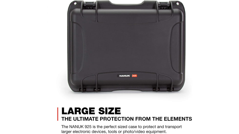 Nanuk 925 Case with Lid Organizer and Divider, Black, 925S-060BK-0A0