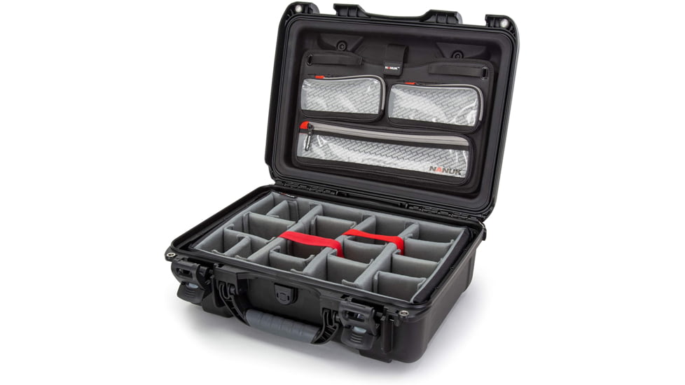 Nanuk 925 Case with Lid Organizer and Divider, Black, 925S-060BK-0A0