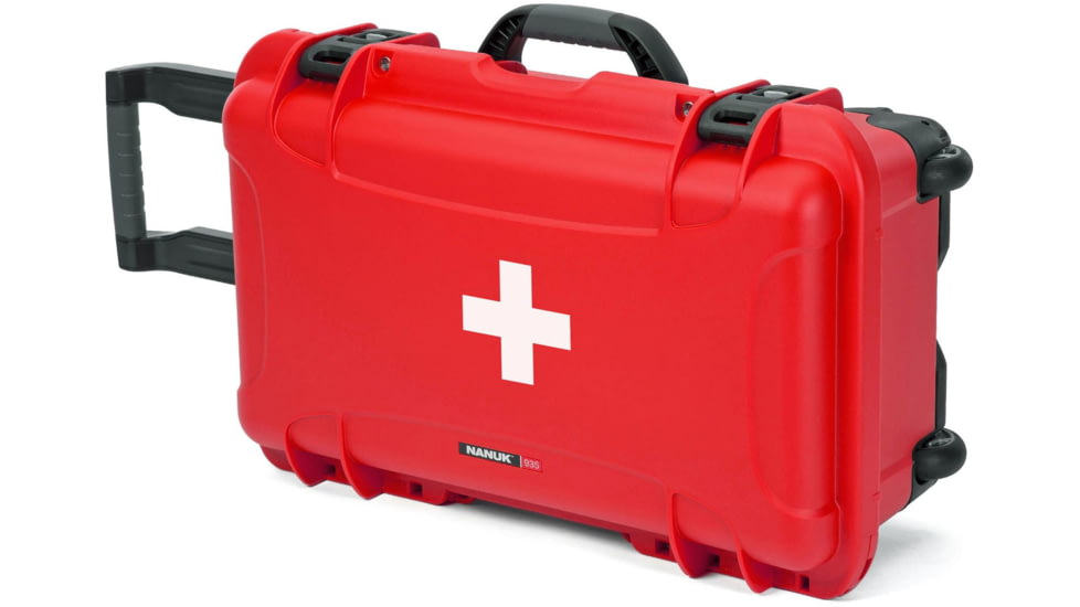 Nanuk 935 Case Empty with First Aid Logo, Red, 935S-000RD-PA0-FSA01