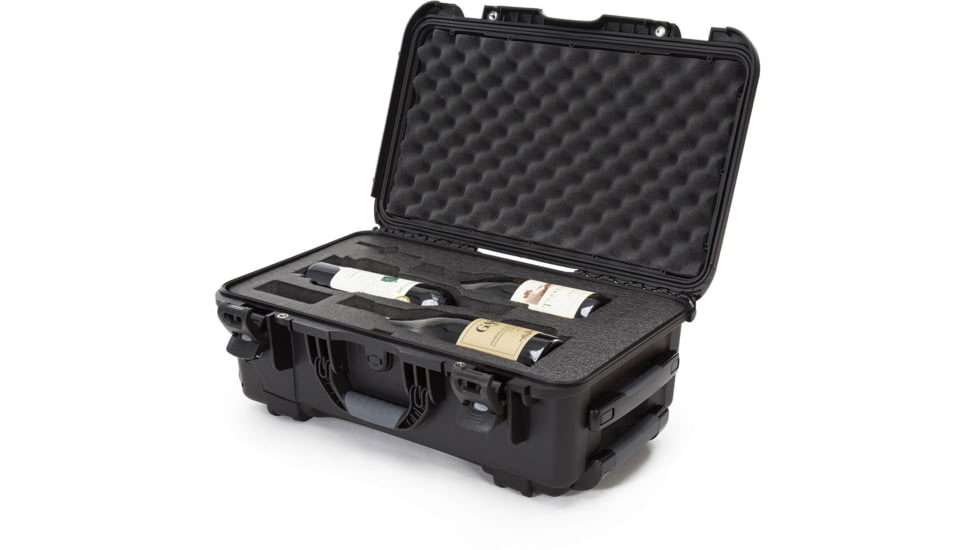 Nanuk 935 Case with Foam Insert for 3 Wine Bottles, Black, 935S-080BK-0A0-20192