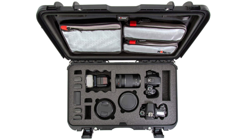 Nanuk 935 Case with Lid Organizer for 2 Bodies DSLR, Black, 935S-070BK-0A0-20060