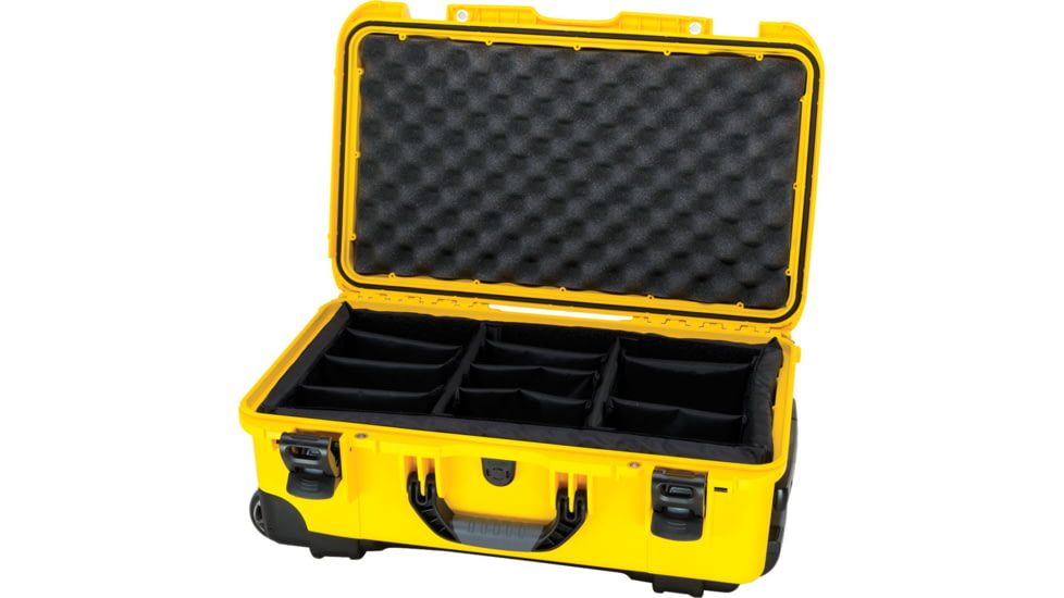 Nanuk 935 Protective Hard Case w/ Padded Divider, 22in, Yellow, 935S-020YL-0A0