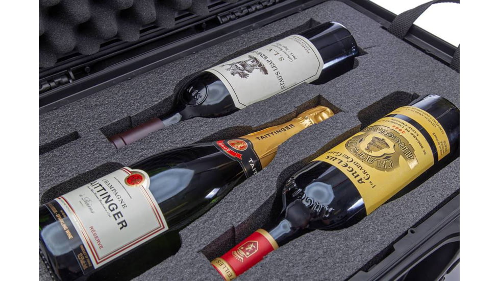 Nanuk 938 Case with Foam Insert for 6 Wine Bottles, Black, 938S-080BK-0A0-19365