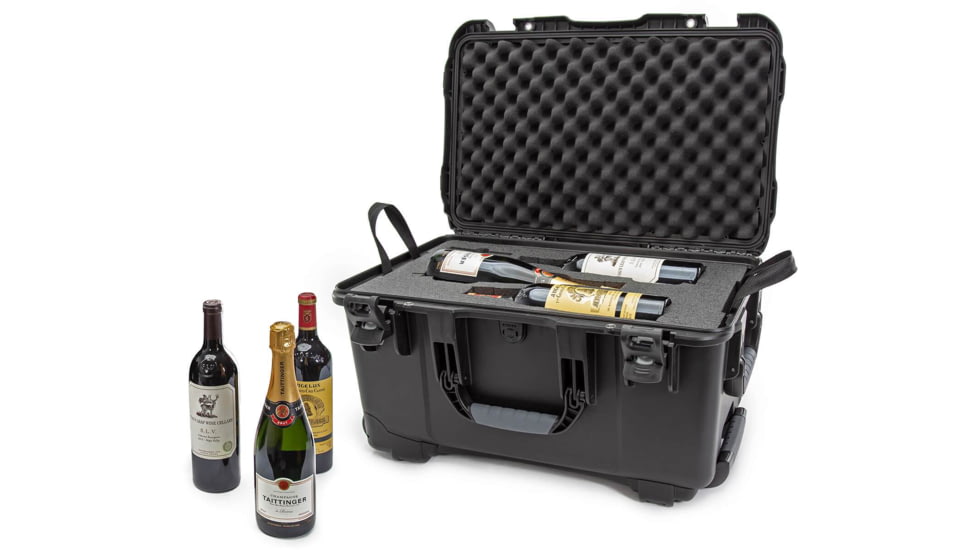 Nanuk 938 Case with Foam Insert for 6 Wine Bottles, Black, 938S-080BK-0A0-19365
