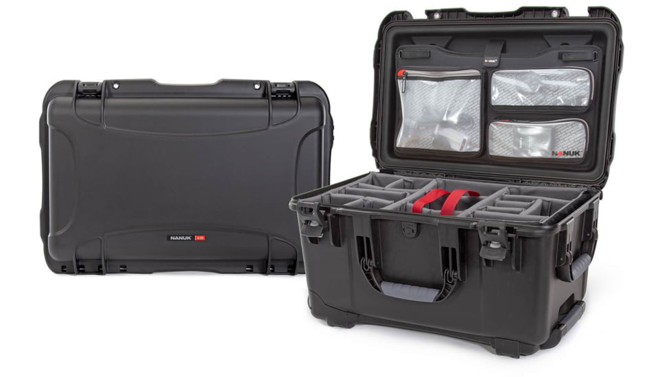 Nanuk 938 Pro Photo Kit Case with Lid Organizer and Divider, Black, 938S-060BK-0A0