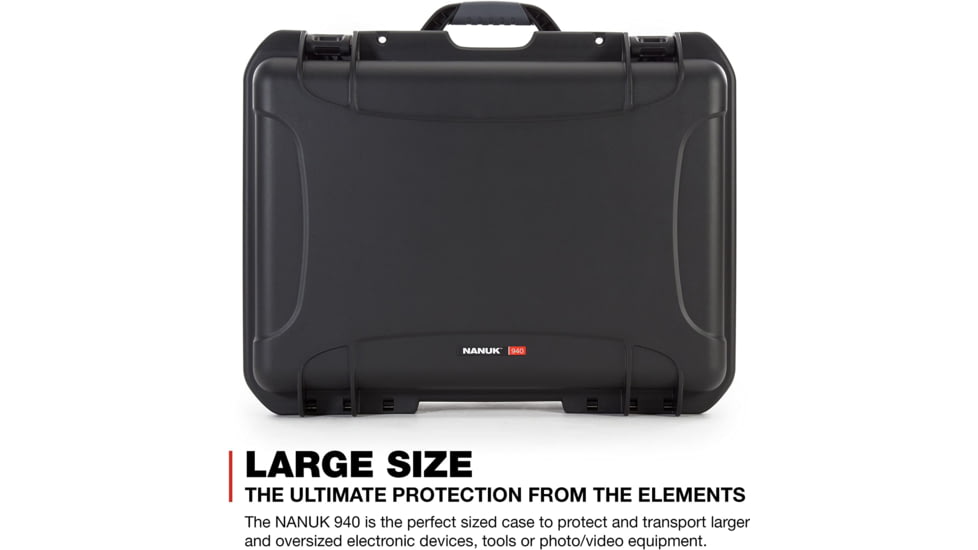 Nanuk 940 Case with Lid Organizer and Divider, Black, 940S-060BK-0A0