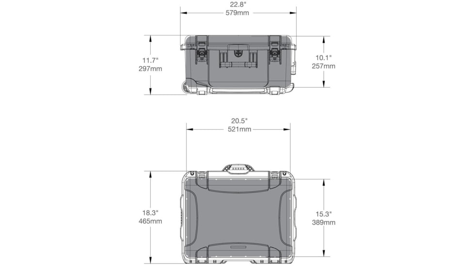 Nanuk 950 Case with Lid Organizer and Divider, Black, 950S-060BK-0A0