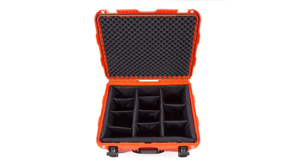 Nanuk 950 Protective Case w/Padded Divider, Orange, Large, 950S-020OR-0A0