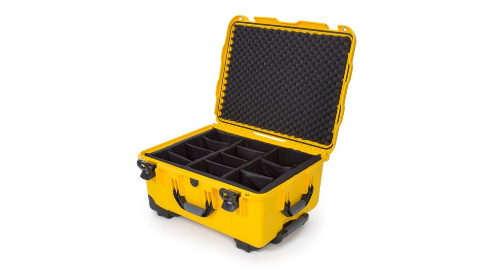 Nanuk 950 Protective Case w/Padded Divider, Yellow, Large, 950S-020YL-0A0