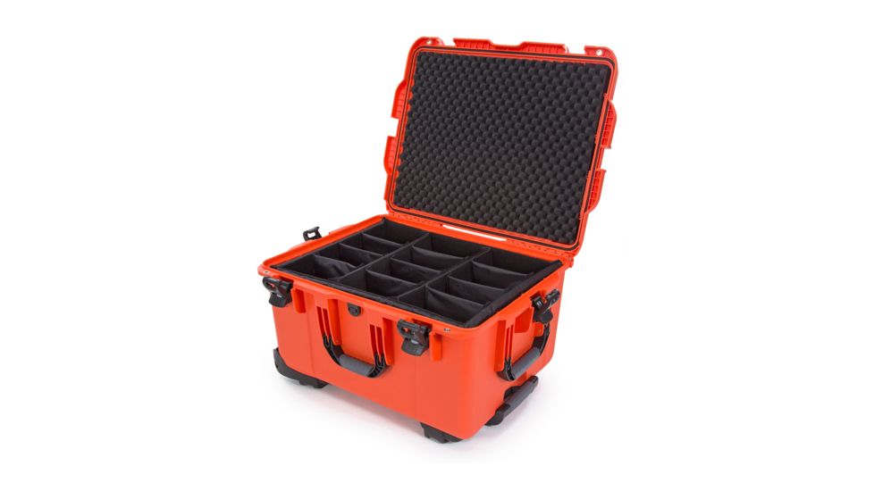 Nanuk 960 Protective Case w/Padded Divider, Orange, Large, 960S-020OR-0A0