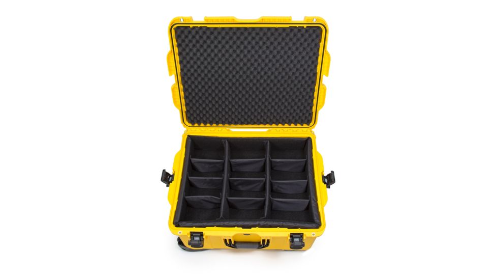 Nanuk 960 Protective Case w/Padded Divider, Yellow, Large, 960S-020YL-0A0