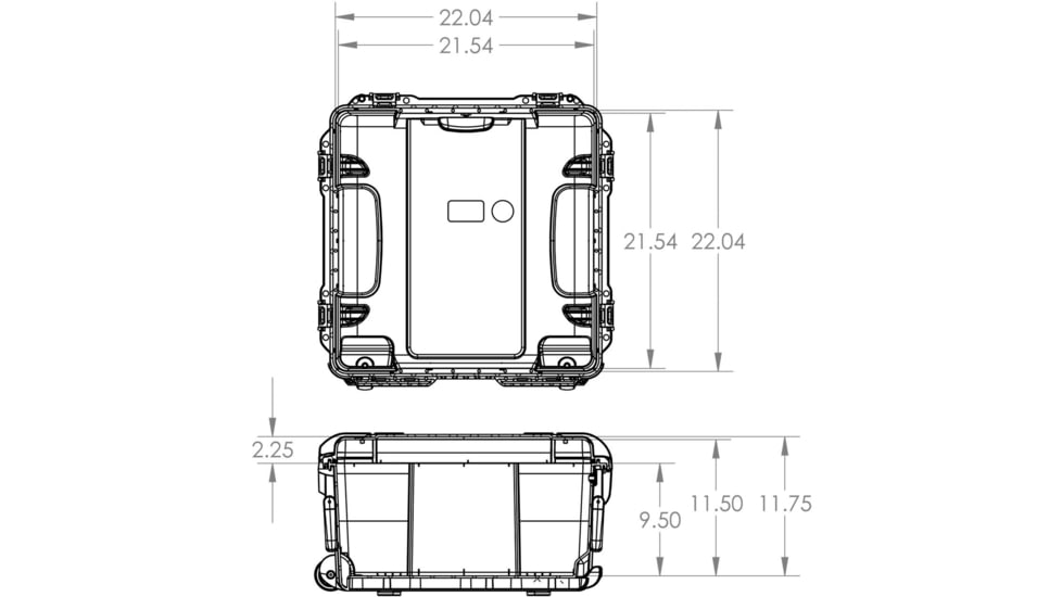 Nanuk 968 Case with Padded Divider, Black, 968S-020BK-0A0