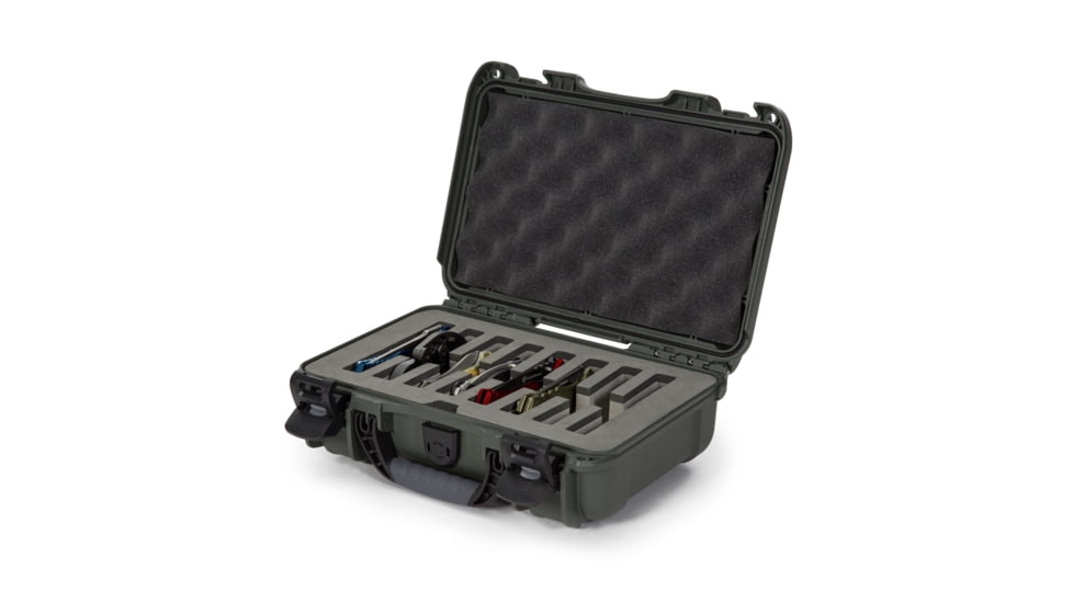 Nanuk Case 909 w/foam insert for 8 Knives, Olive, Small, 909S-080OL-0A0-19327