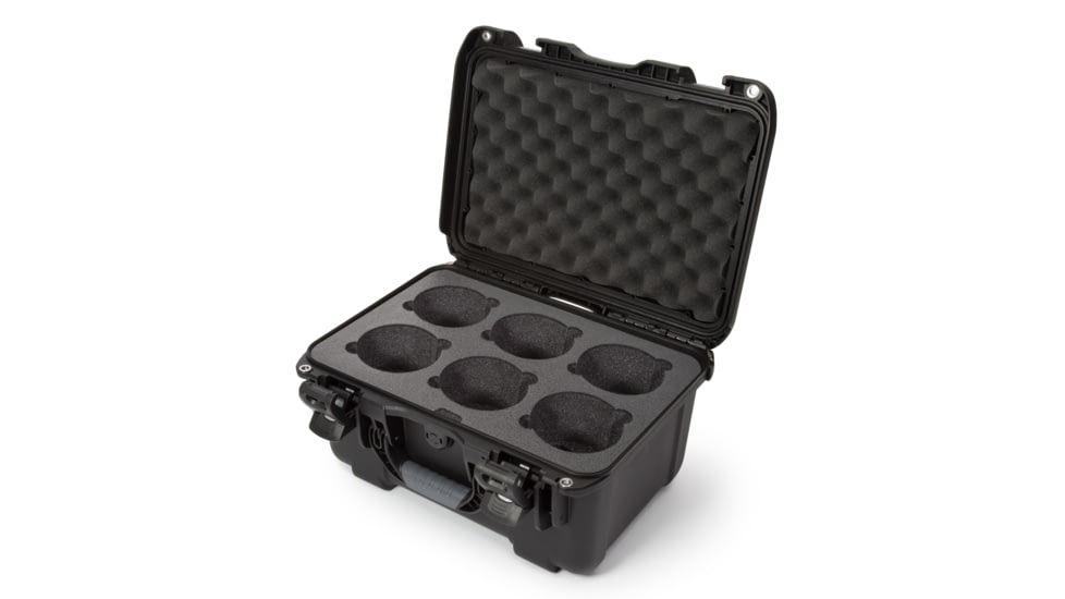 Nanuk Case 918 w/foam insert for 6 Lens, Black, Medium, 918S-080BK-0A0-19337