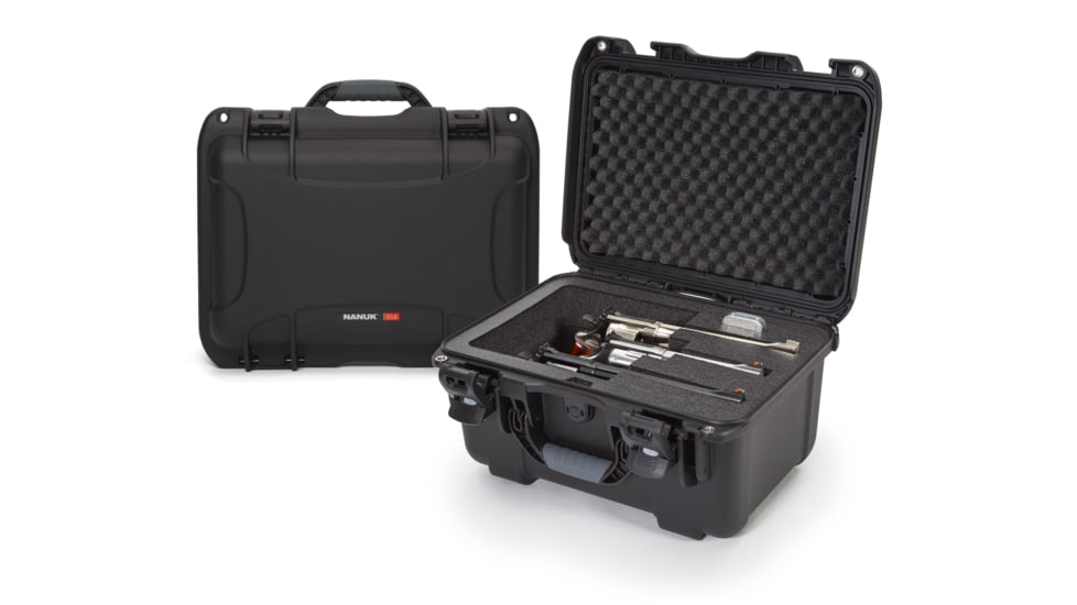 Nanuk Case 918 w/foam insert for revolver, Black, Medium, 918S-080BK-0A0-19326