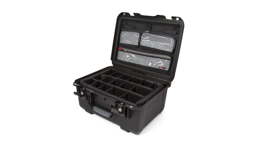Nanuk Case 933 w/lid org./divider, Black, Large, 933S-060BK-0A0