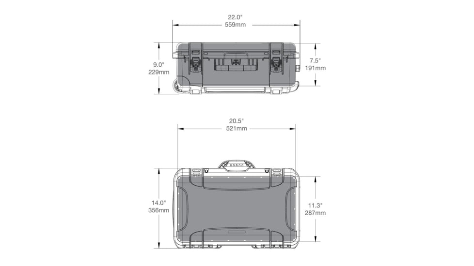 Nanuk Case 935 w/lid org. - w/f Sony A7, Silver, Large, 935S-070SV-0A0-19017