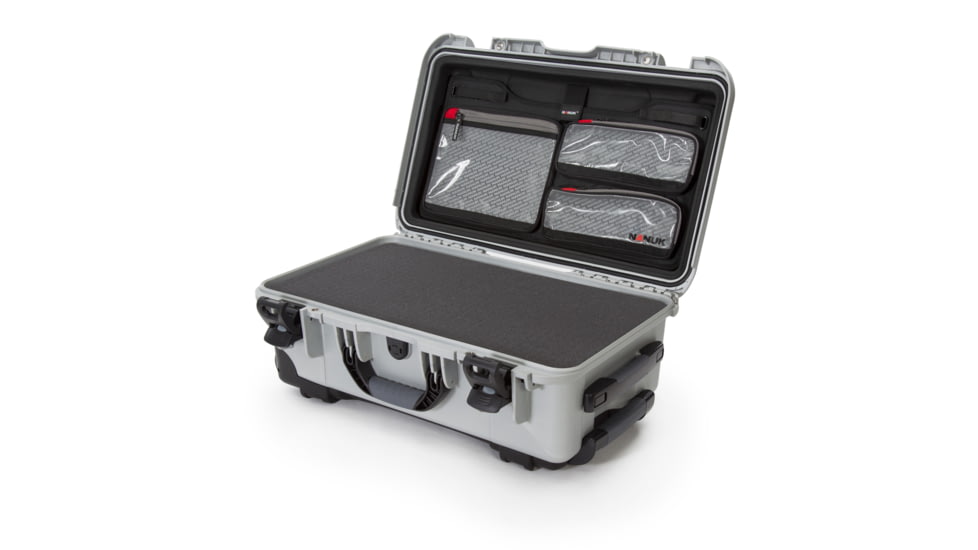 Nanuk Case 935 w/lid org./foam, Silver, Large, 935S-050SV-0A0