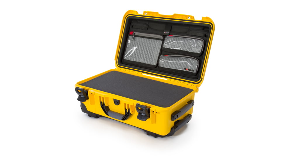 Nanuk Case 935 w/lid org./foam, Yellow, Large, 935S-050YL-0A0