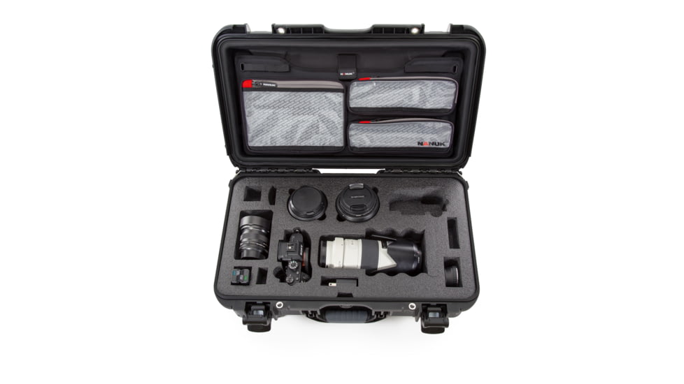 Nanuk Case 935 w/lid org. - w/f Sony A7, Black, Large, 935S-070BK-0A0-19017