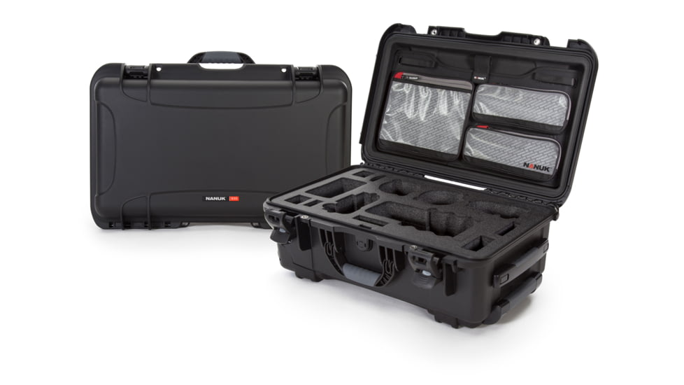 Nanuk Case 935 w/lid org. - w/f Sony A7, Black, Large, 935S-070BK-0A0-19017