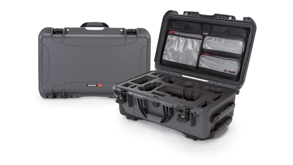 Nanuk Case 935 w/lid org. - w/f Sony A7, Graphite, Large, 935S-070GP-0A0-19017