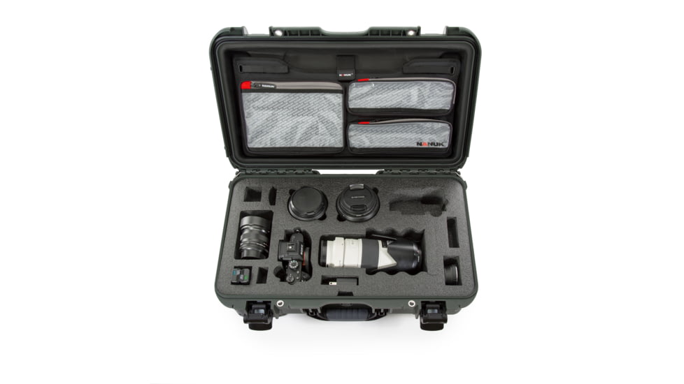 Nanuk Case 935 w/lid org. - w/f Sony A7, Olive, Large, 935S-070OL-0A0-19017