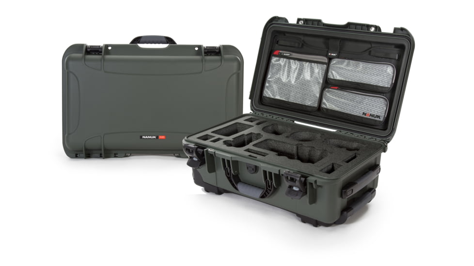 Nanuk Case 935 w/lid org. - w/f Sony A7, Olive, Large, 935S-070OL-0A0-19017