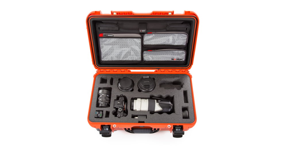 Nanuk Case 935 w/lid org. - w/f Sony A7, Orange, Large, 935S-070OR-0A0-19017