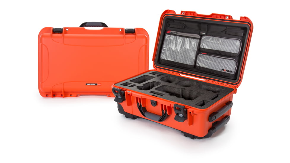 Nanuk Case 935 w/lid org. - w/f Sony A7, Orange, Large, 935S-070OR-0A0-19017