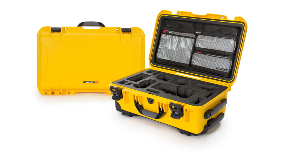 Nanuk Case 935 w/lid org. - w/f Sony A7, Yellow, Large, 935S-070YL-0A0-19017