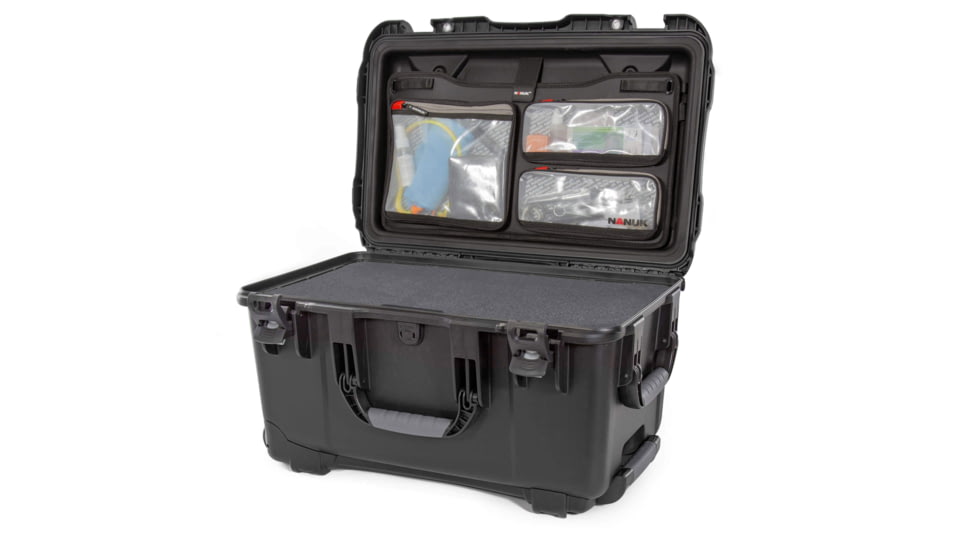 Nanuk Case 938 w/Lid Org, Black, Large, 938S-070BK-0A0-21019