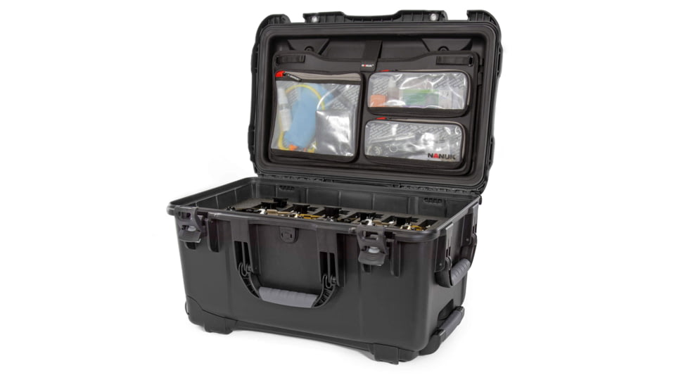 Nanuk Case 938 w/Lid Org, Black, Large, 938S-070BK-0A0-21019