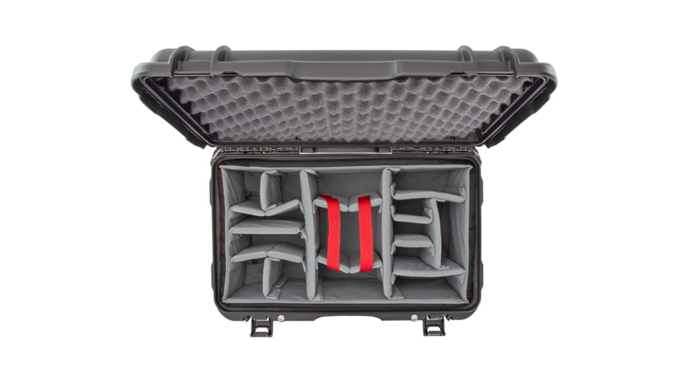 Nanuk Case 938 w/padded divider, Black, Large, 938S-020BK-0A0
