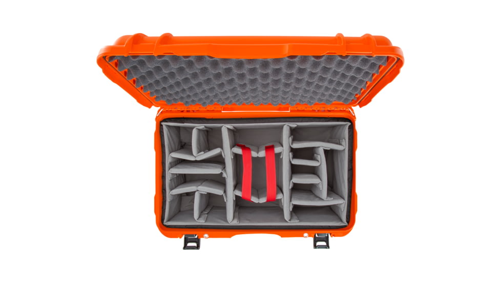 Nanuk Case 938 w/padded divider, Orange, Large, 938S-020OR-0A0