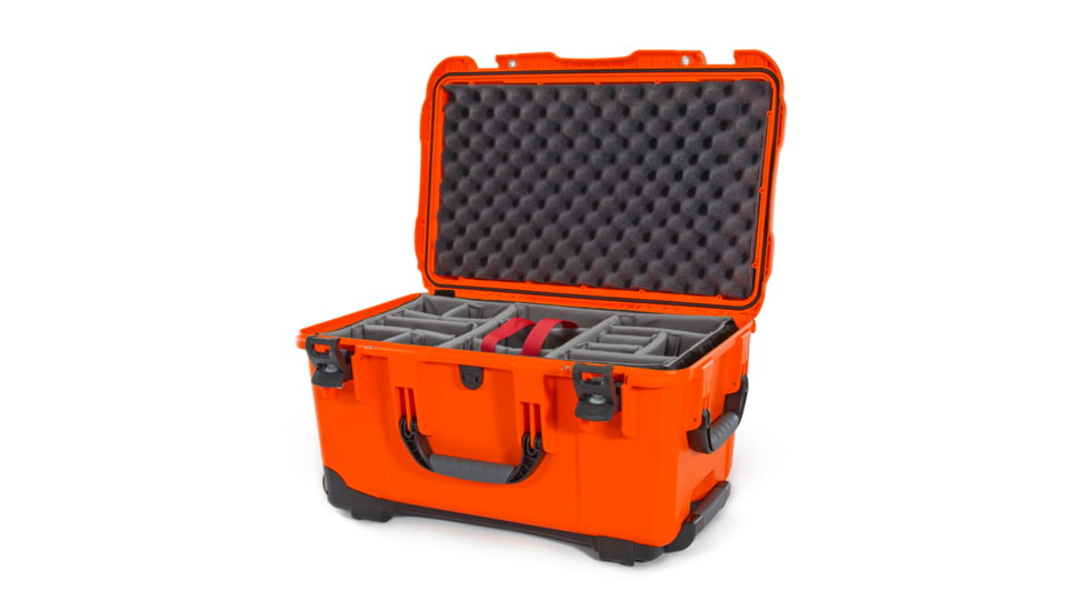 Nanuk Case 938 w/padded divider, Orange, Large, 938S-020OR-0A0